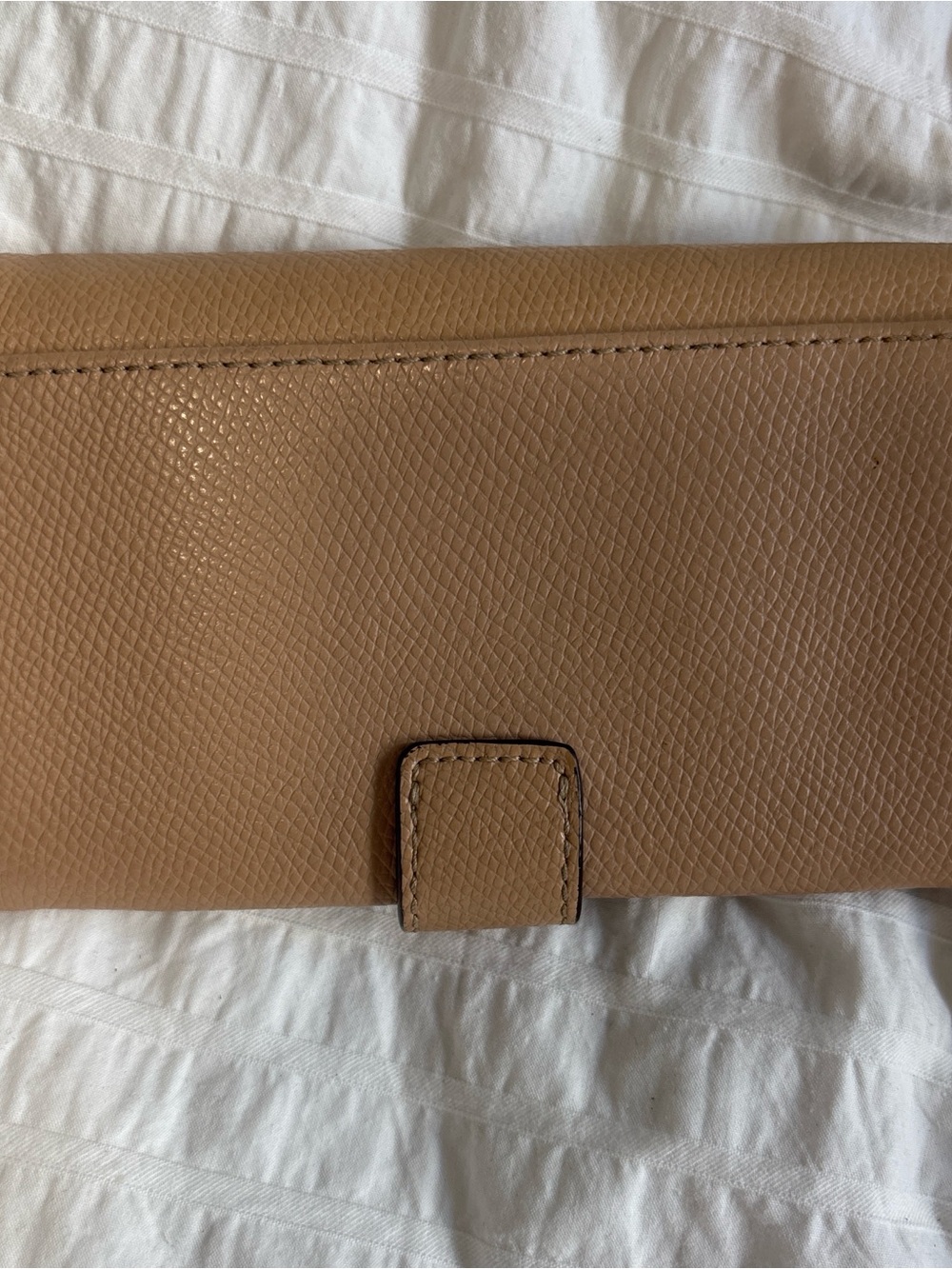 Coach Pebbled Leather Wristlet Wallet in Light Taupe - Picture 3 of 4